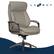 Front. La-Z-Boy - Ergonomic Big and Tall Office Chair with Lumbar Support & Padded Arms Leather Adjustable Reclining Computer Chair - Gray.