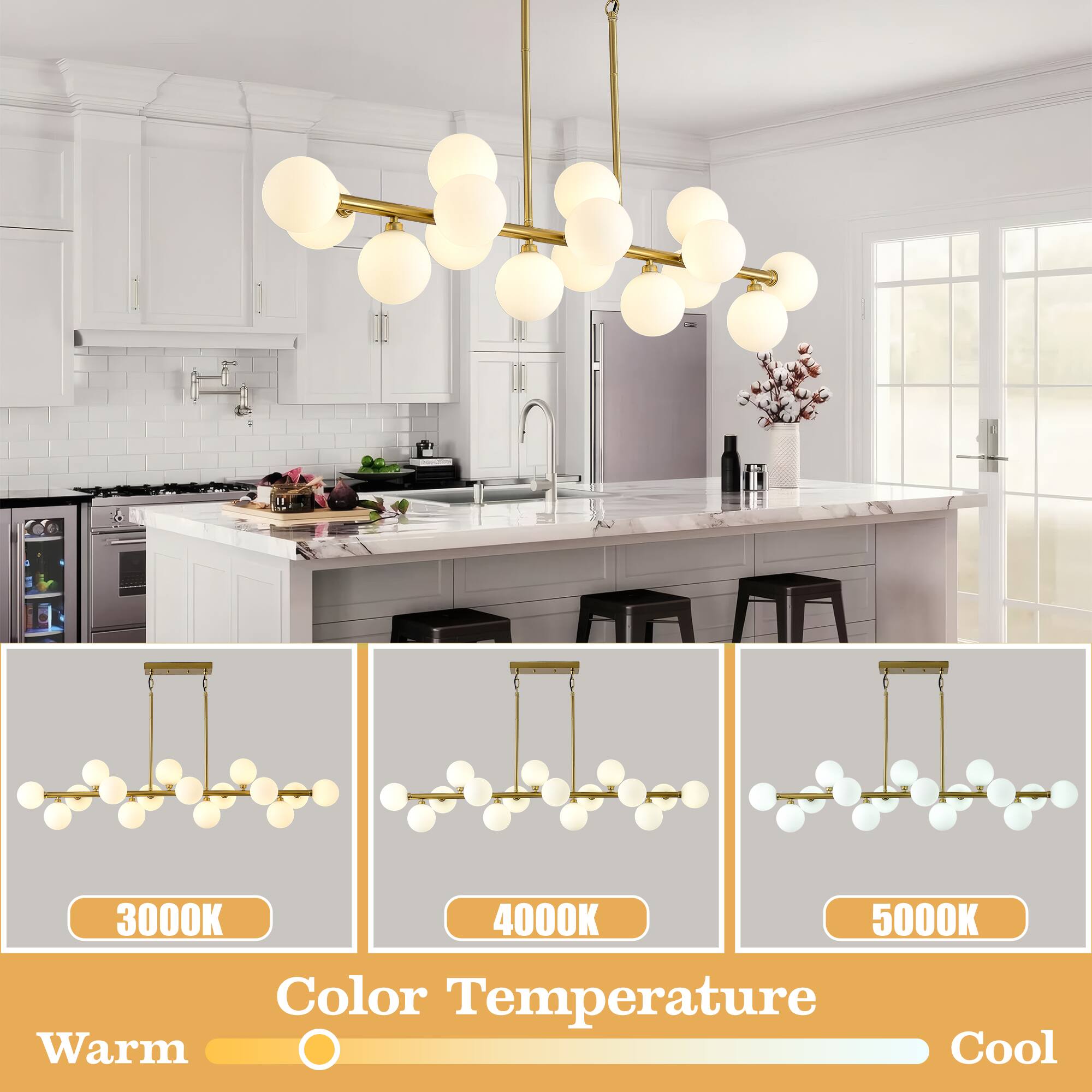 3000K 4000K 5000K  
Color Temperature  
Warm O Cool
