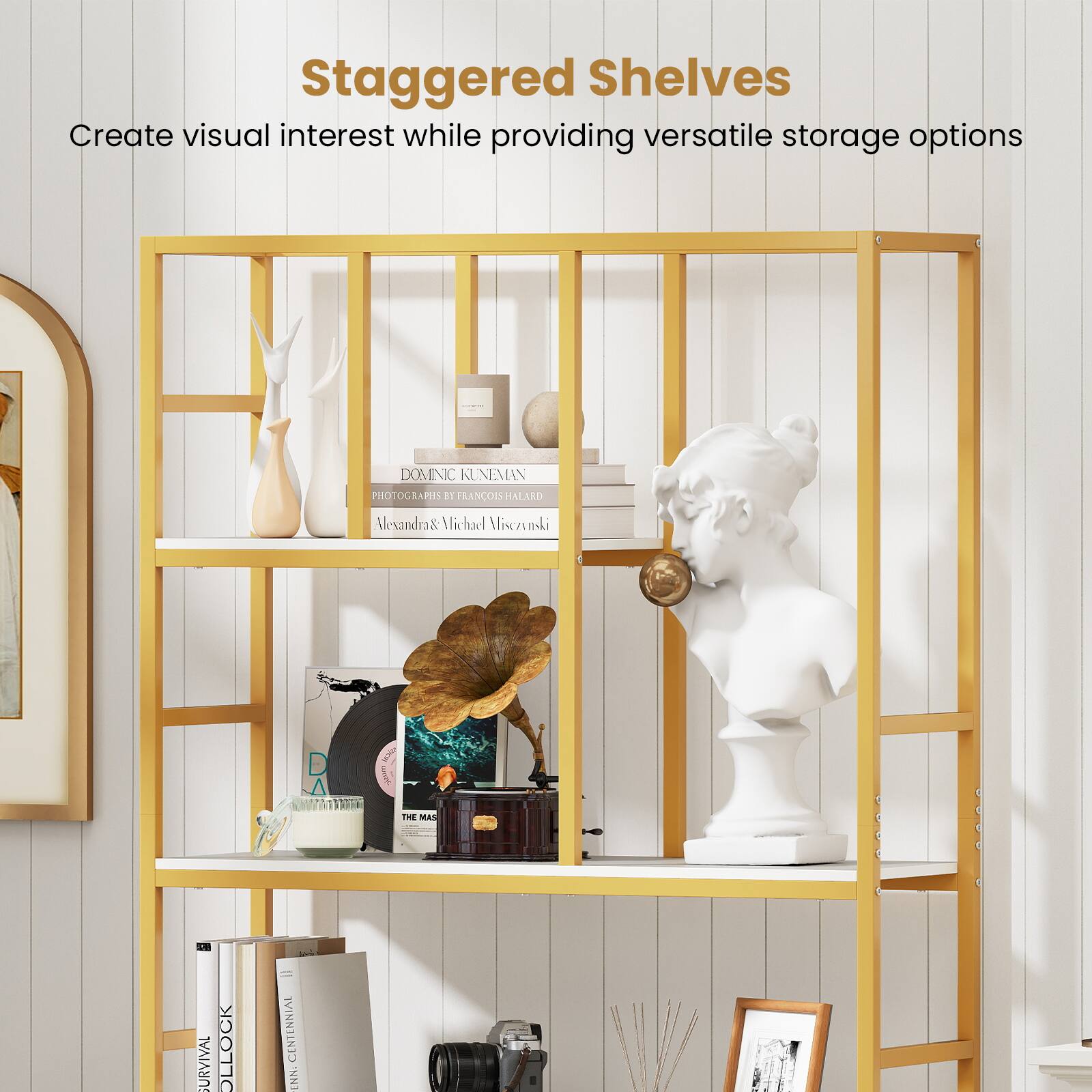 Staggered Shelves  
Create visual interest while providing versatile storage options  

DOMINIC KUNEMAN  
PHOTOGRAPHY BY FRANÇOIS HALARD  
Alexandra & Michael Micaunki  

D A I  
InE  
Mas  
URVIVAL  
OLLOCK  
CENTENNIAL  
ENN