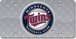 Rico Industries - Minnesota Twins Baseball Club Laser Cut Diamond Plate License - Multi
