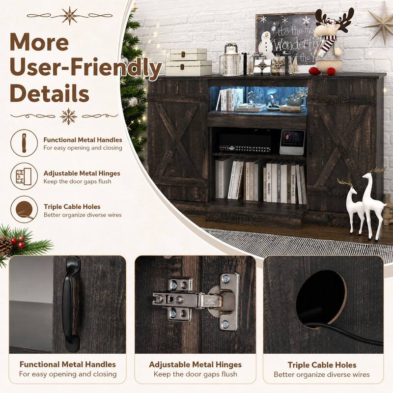 More User-Friendly Details

- Functional Metal Handles For easy opening and closing
- Adjustable Metal Hinges Keep the door gaps flush
- Triple Cable Holes Better organize diverse wires