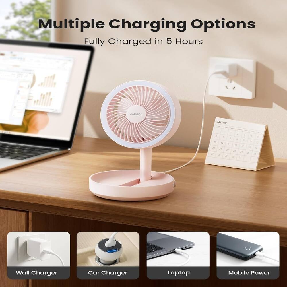 Multiple Charging Options  
Fully Charged in 5 Hours  

GAIATOP MA 2026  

1 2 3 1 4 1 1 1 1  

" 13 14 12 10 T  2e 18 1 21 22  24 27 21 2 28 20 30 21  

Wall Charger  
Car Charger  
Laptop  
Mobile Power