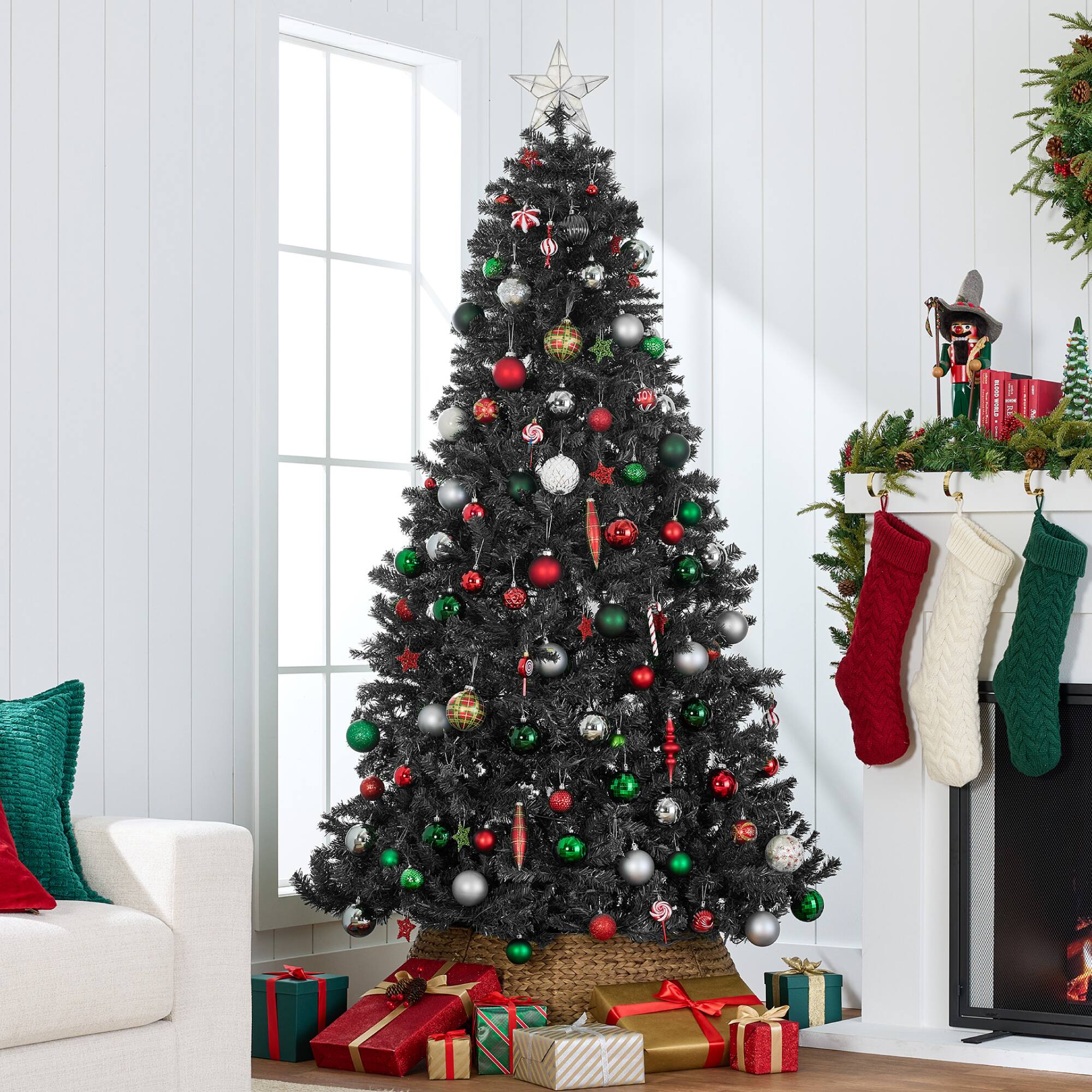 Alt View 3. Best Choice Products - Best Choice Products Artificial Christmas Tree, 7.5ft Premium Pre-Lit Spruce Design, Dense Branches  Black Spruce - Black Spruce.