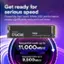 Get ready for serious speed with the Crucial P510 NVMe SSD. This powerful Gen5 NVMe SSD offers significantly reduced load times, thanks to its 1 micron technology. The Crucial P510 NVMe SSD features a PCle Gen5 NVMe interface and a 2280 M.2 form factor. It boasts sequential reads up to 11,000MB/s and sequential writes up to 9,500MB/s, making it an ideal choice for high-performance computing and gaming.