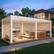 Angle. U-HOMY - 10'x20' Outdoor Louvered Pergola - Features Adjustable Aluminum Roof & Drop-Down Curtains - White.