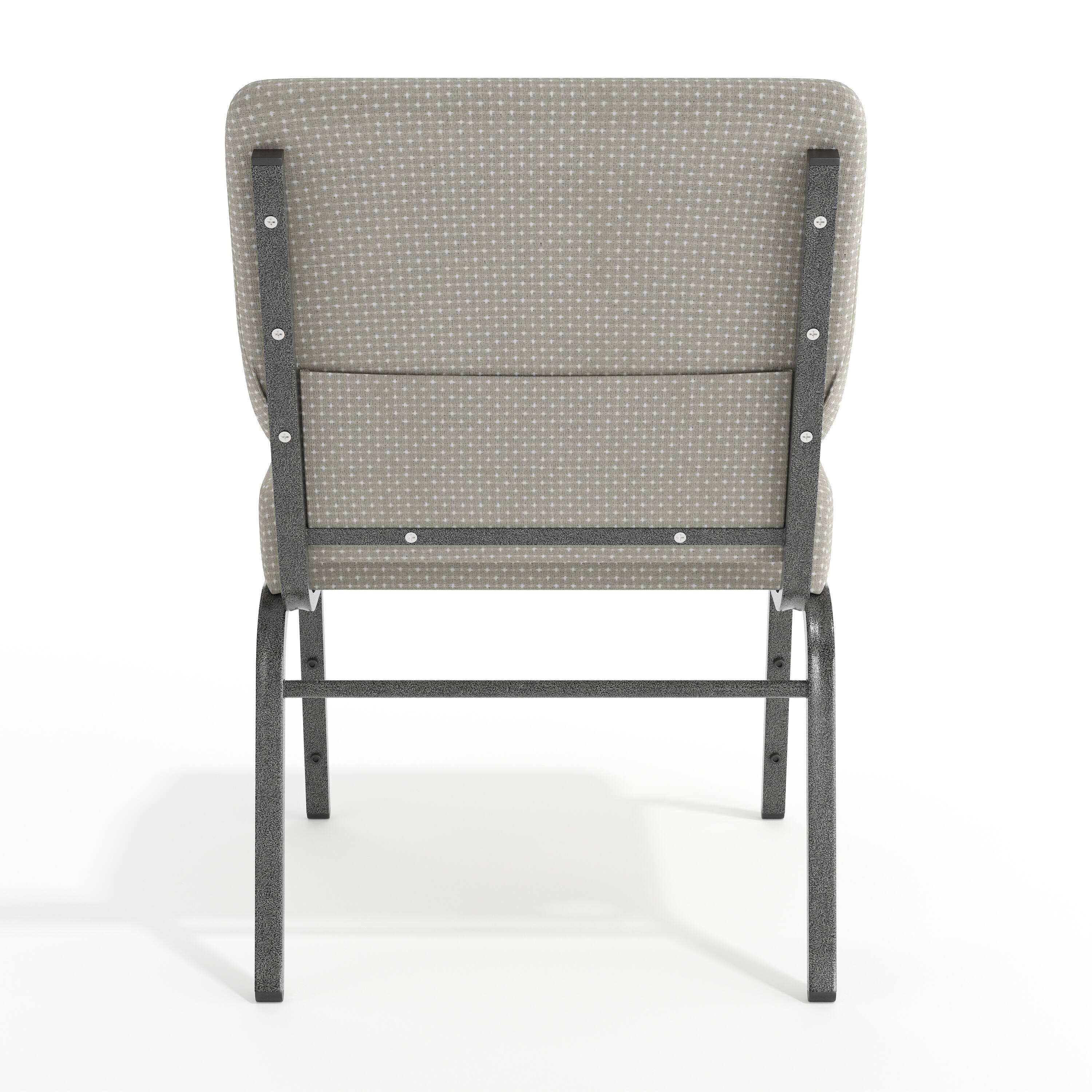 Alt View 7. Emma + Oliver - 21"W Stackable Church/Reception Guest Chair - Gray Dot Fabric/Silver Vein Frame.
