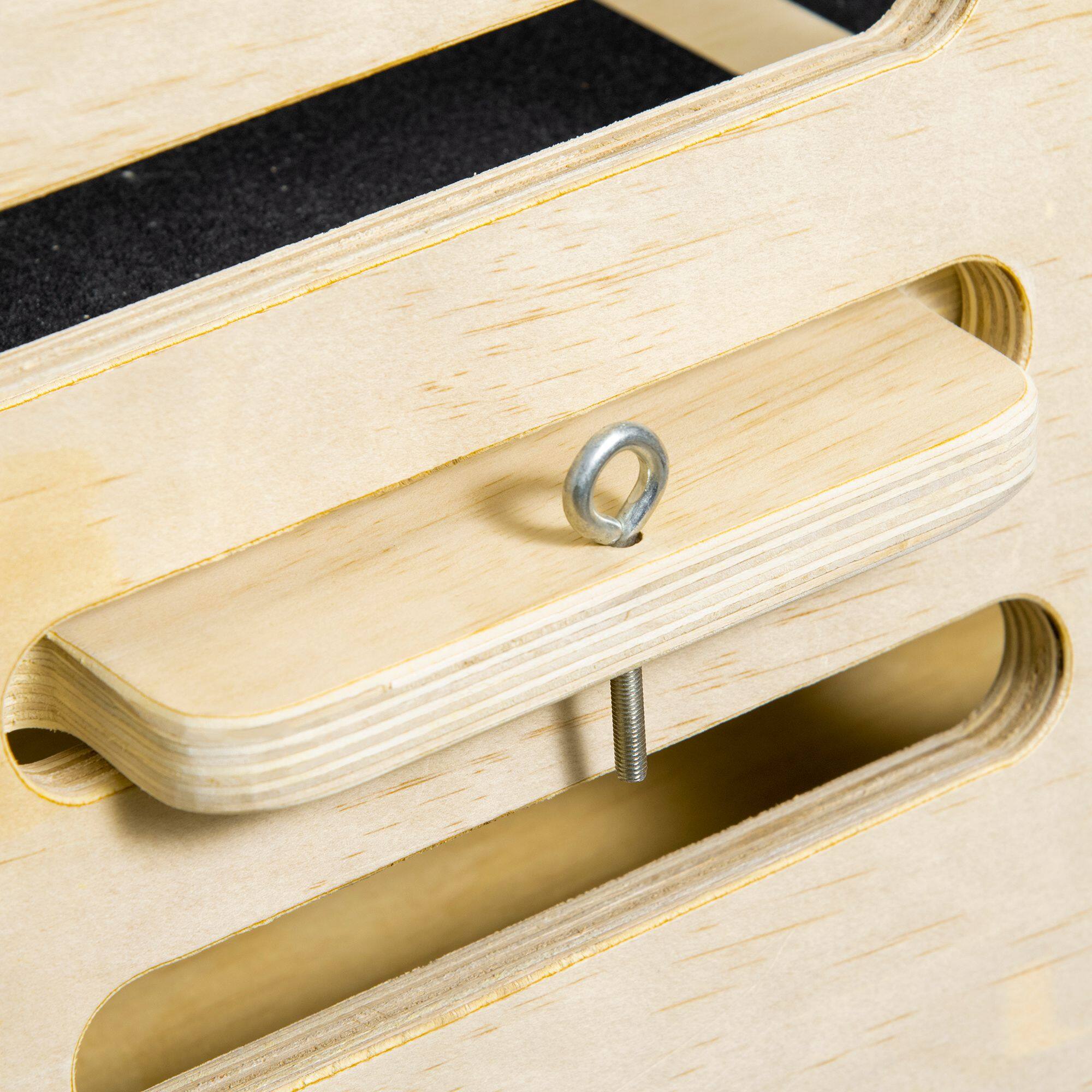 Alt View 8. Soozier - Slant Board, Adjustable Calf Stretcher Incline Board for Calf Stretching, Non-Slip and Foldable for Portability - Natural Wood.