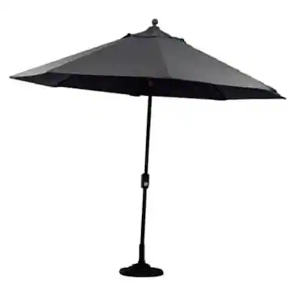 Front. Four Seasons Courtyard - Four Seasons Courtyard Canmore 9 Foot Outdoor Patio Market Umbrella, Gray - Gray.