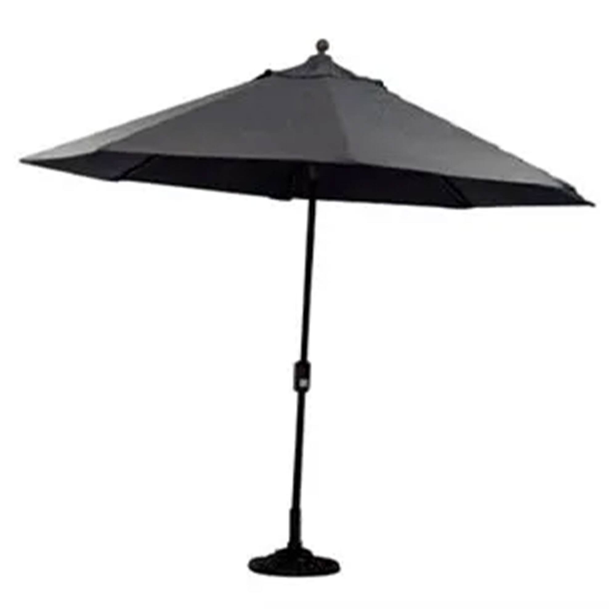 Front. Four Seasons Courtyard - Four Seasons Courtyard Canmore 9 Foot Outdoor Patio Market Umbrella, Gray - Gray.