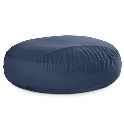 Front. Jaxx - Jaxx 7 Foot Cocoon - 2-in-1 Convertible Bean Bag Bed & Large Bean Bag Chair for Adults, Lush Velvet Navy Blue - Lush Velvet Navy Blue.