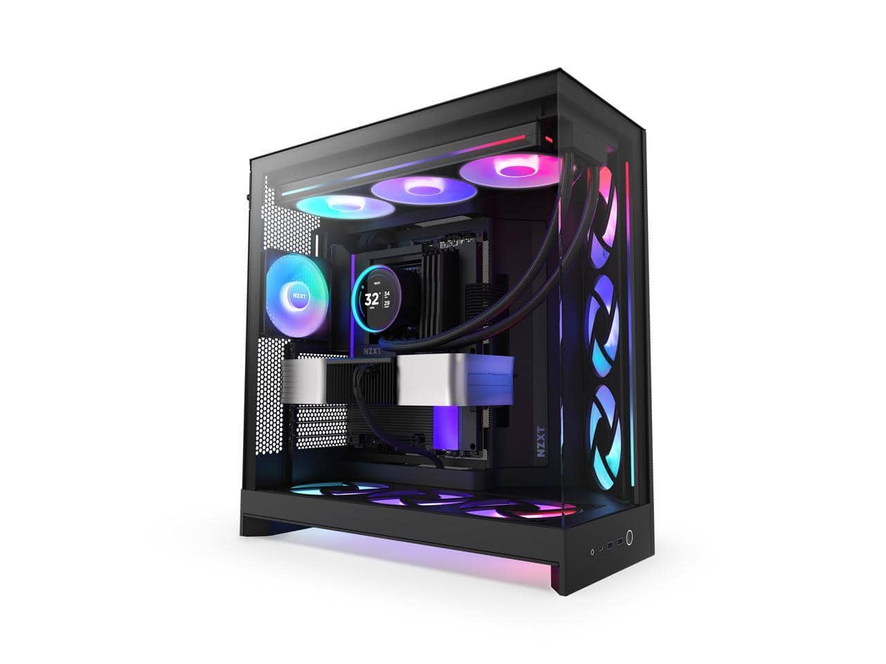 NZXT - CM-H92FB-P1 Black tinted tempered glass Mid-Tower Case (Computer Cases - ATX Form) - Black