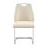 Alt View 3. GOODSILO - Set of 4 Modern Faux Leather Dining Chairs with Gold Mesh Texture and Chrome Accents - Off White.