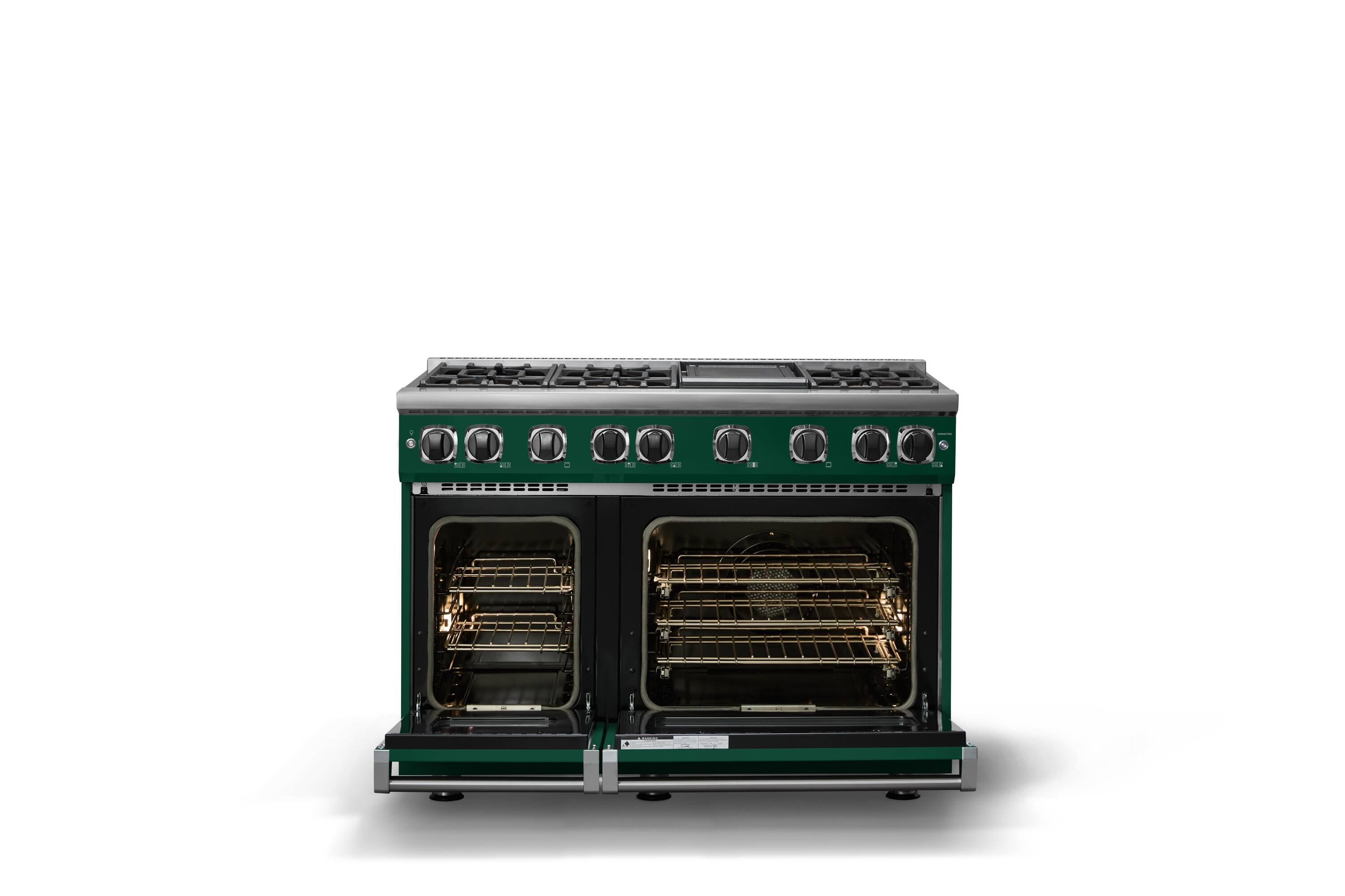 Alt View 2. Viking - 48"W. 7.3 Cu. Ft. Freestanding Sealed 6 Burner Gas Range/Griddle  - Ivy - Ivy.