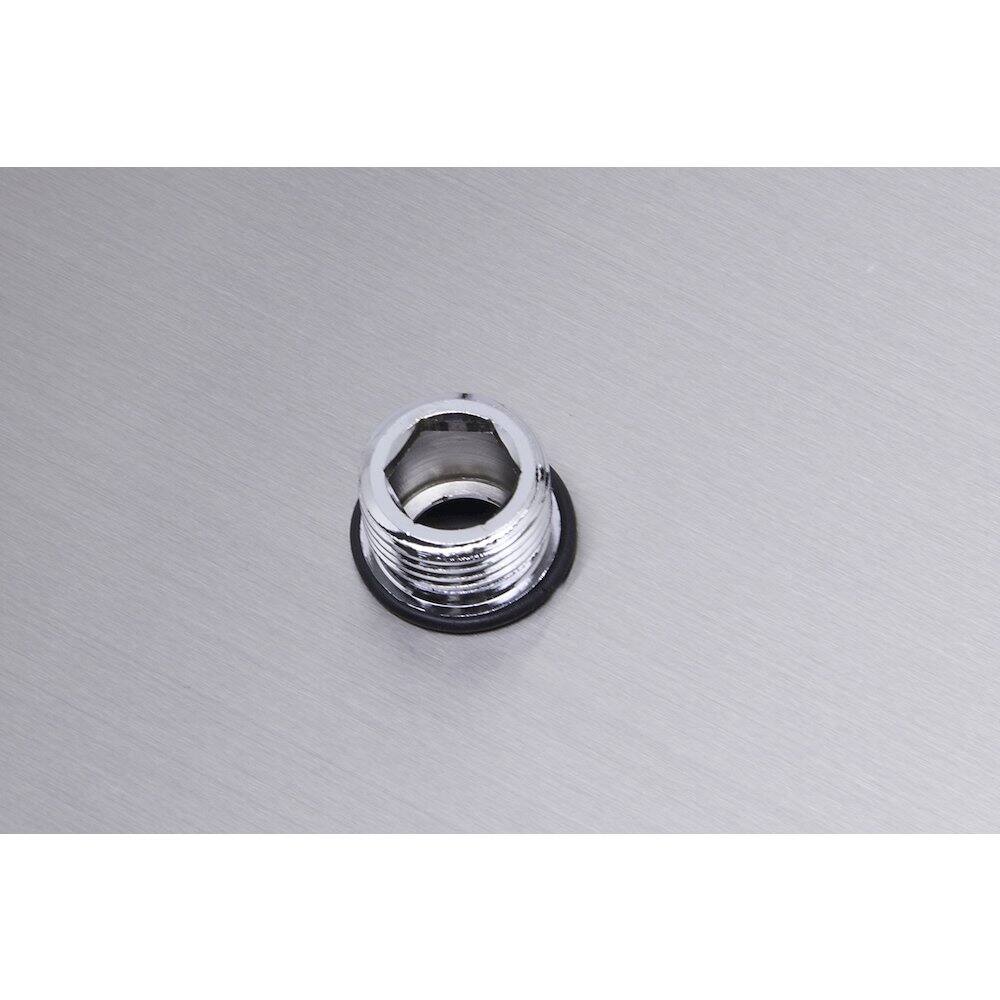 Alt View 1. Alfi - 24" Round Brushed Solid Stainless Steel Ultra Thin Rain Shower Head - Silver.