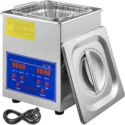 1. The ultrasonic cleaner can only turn on ultrasonic or heating function when adding ultrasonic or heating water.
2. Boil dry is forbidden.
3. Please put the item in the basket, it is forbidden to place the item directly on the bottom of the cleaner.
4. The ultrasonic cleaner must be grounded.
1. Please put the item in the basket, it is forbidden to place the item directly on the bottom of the cleaner.
Set °C | Actual °C
TEMP+ | TEMP-
ON | ON
Minute | Second
TIME+ | TIME-
ON/OFF | ON/OFF
DIGITAL PRO*
