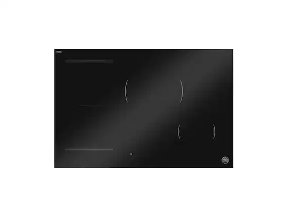 Front. Bertazzoni - 30" Bertazzoni 4-Element Built-In Electric Induction Cooktop - Black Glass - Black Glass.