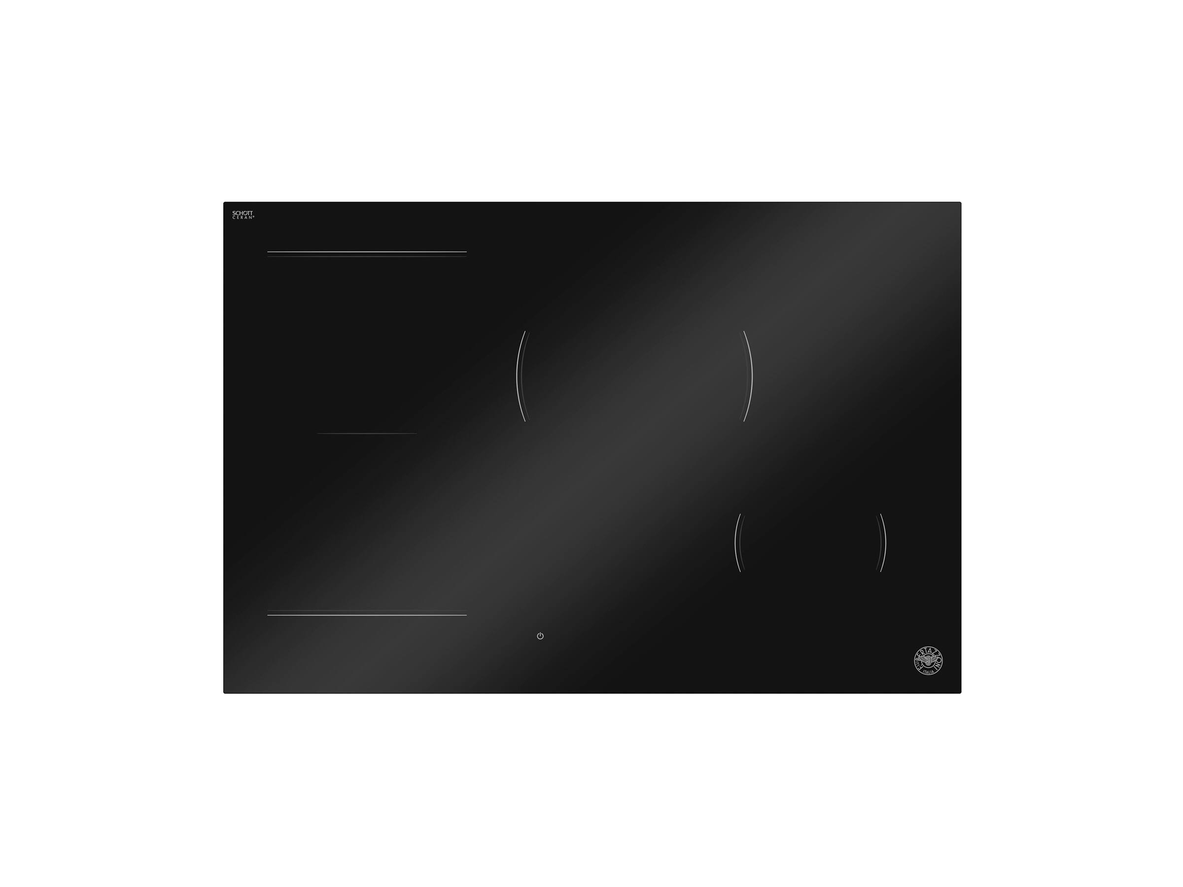 Front. Bertazzoni - 30" Bertazzoni 4-Element Built-In Electric Induction Cooktop - Black Glass - Black Glass.