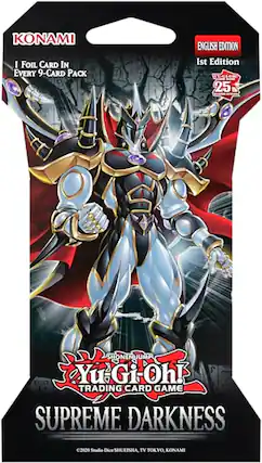 Konami Yu-Gi-Oh! Trading Card Game Supreme Darkness 2020 Studio Dice Shueisha TV Tokyo, Konami English Edition 1st Edition 25th Anniversary Foil Card in Every 9-Card Pack