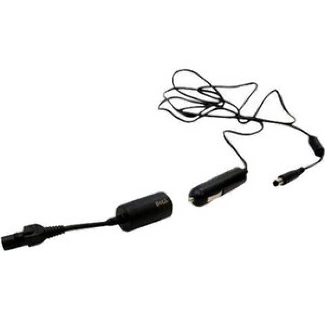 Front. Dell - Dell Auto Air DC Adapter - 90 Watt - 90 W - 12 V DC Input - 1 - Black.