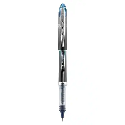 Front. uni-ball - Vision Elite BLX Rollerball Pens, Micro Point, 0.5mm, Blue Ink - Blue Ink.