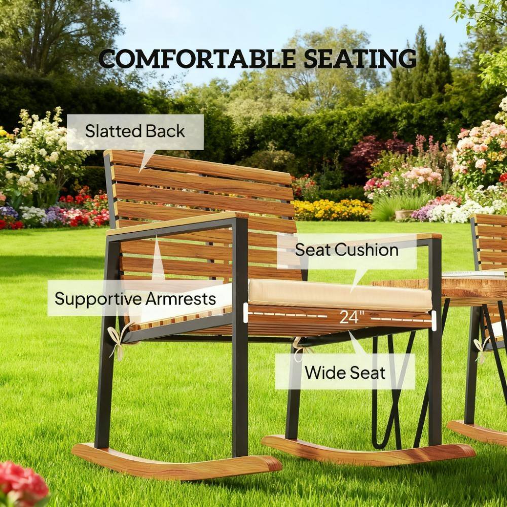 COMFORTABLE SEATING

- Slatted Back
- Supportive Armrests
- Seat Cushion
- 24" Wide Seat