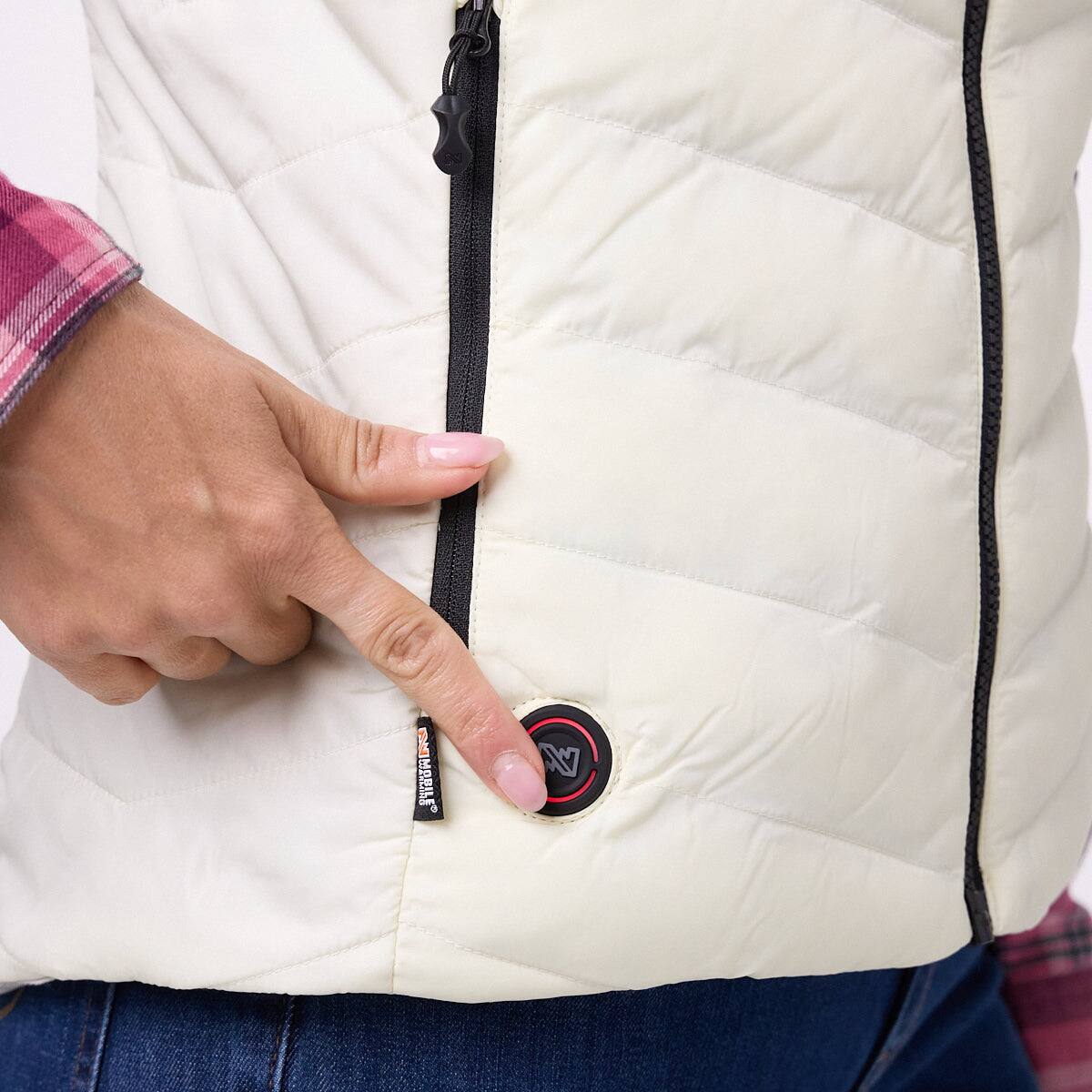 Alt View 8. Mobile Warming - Women's Backcountry Xtera Heated Vest - Cream.