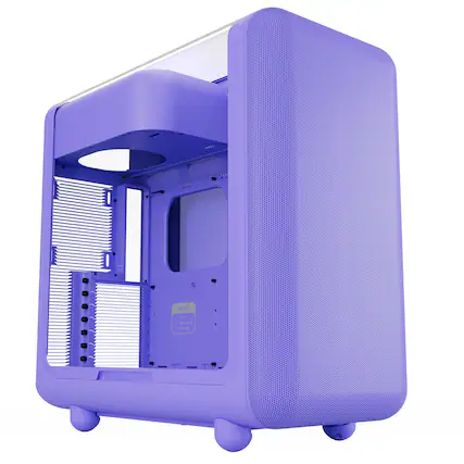 Front. HYTE - HYTE X50 Modern Performance ATX Mid-Tower PC Gaming Case - Taro Milk.