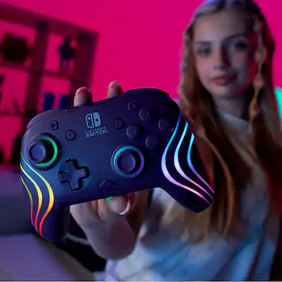 Nintendo Switch Purple Afterglow Wave Wireless Controller with Motion Nintendo Switch Purple Afterglow Wave Wireless Controller with Motion