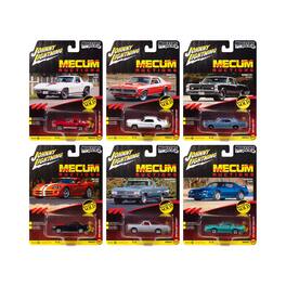 "Muscle Cars USA" 2025 Release 3 Set B of 6 pieces "MECUM Auctions" 1/64 Diecast Model Cars by Johnny Lightning