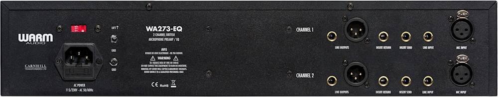 Back. Warm Audio - Dual-Channel British Microphone Preamplifier with Equalizer - Gray.