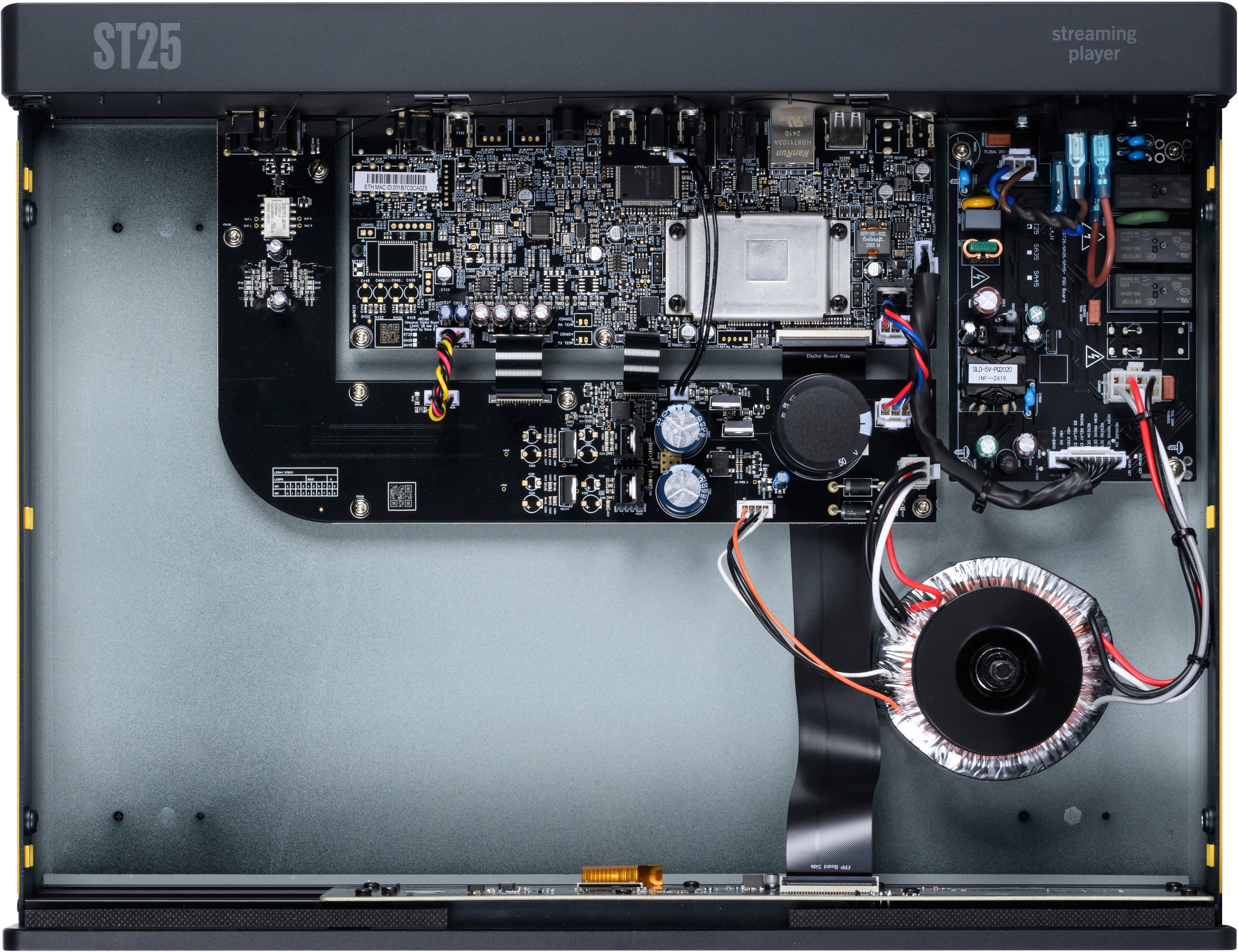 The text on the image reads "ST25 streaming player n DANE LLC."