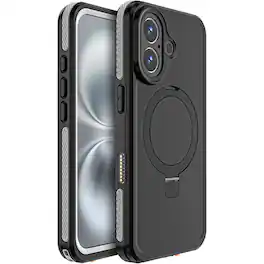 SaharaCase - Oasis Series Water-Resistant Case with MagSafe for Apple iPhone 16 - Black