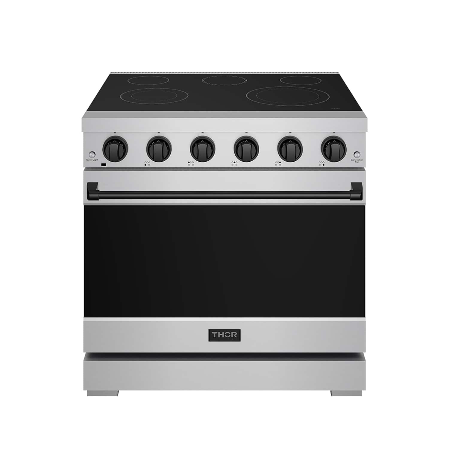 Gordon Ramsay Series by Thor Kitchen 6.0 Cu. Ft Freestanding Electric Range with Black Hardware - Stainless Steel