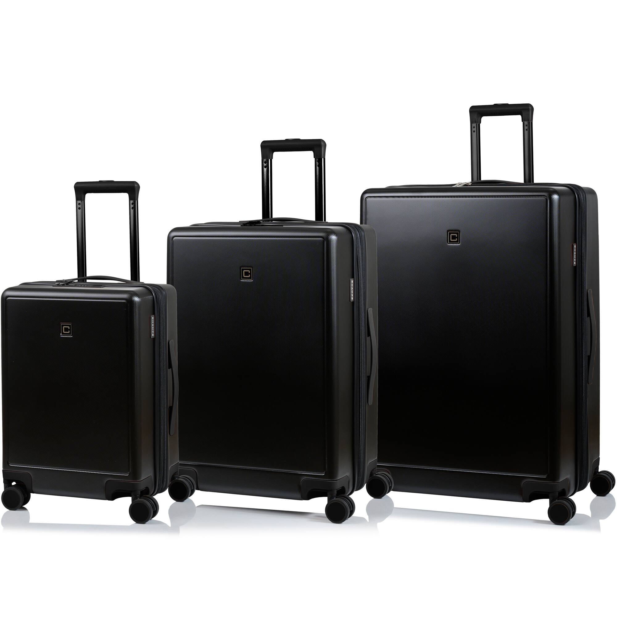 Champs - Vintage Muse collection - 3-piece Hardside Luggage set - BlackBlack