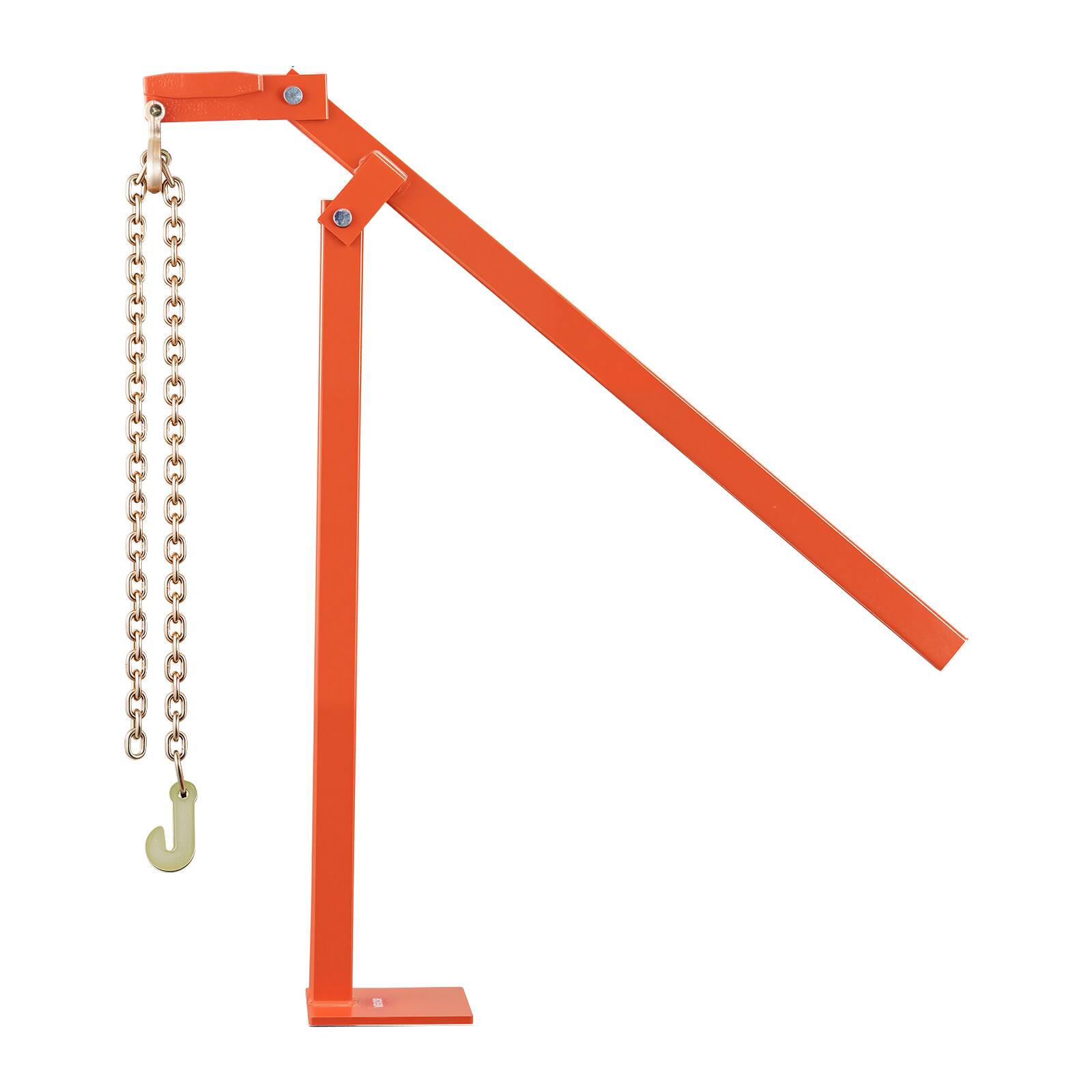 Front. VEVOR - 32 in T Post Puller, Heavy Duty Fence Post Puller with 43 in Lifting Chain, Rust-Resistant Steel, Labor-Saving T-Post - Orange.