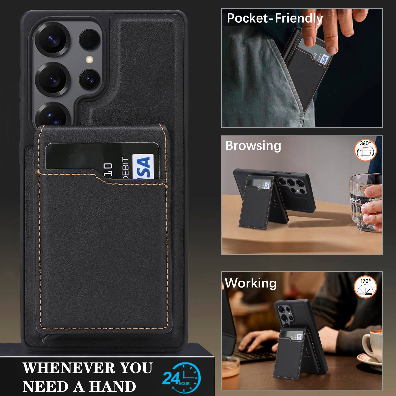 Pocket-Friendly  
Browsing  
Working  

Whenever You Need a Hand  

24 Hour  

360°  
170°