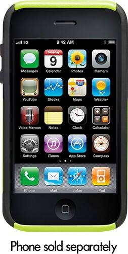 Front Standard. Otterbox - Commuter APL4-IPH3G-23-C5OTR Skin for Apple iPhone 3G - Green.
