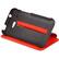 Front. htc® - Double Dip Flip Carrying Case (Flip) for Smartphone, - Gray, Red.