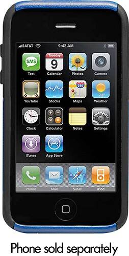 Front Standard. OtterBox - Commuter Series Case for Apple® iPhone® 3G/3GS - Midnight Blue.