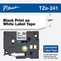 Brother - P-touch TZE-241 Laminated Label Tape - Black on White - Front_Zoom