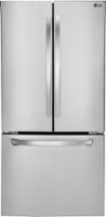 LG - 21.6 Cu. Ft. French Door Refrigerator - Stainless steel - Front_Zoom