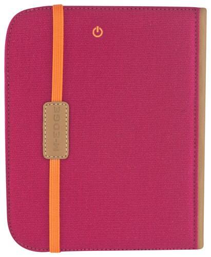 Front Standard. M-Edge - Trip Jacket for NOOK Touch Digital Readers - Pink/Orange.