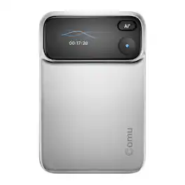 Comu - Action Pro AI Voice Recorder with AI Meeting Notes - Silver
