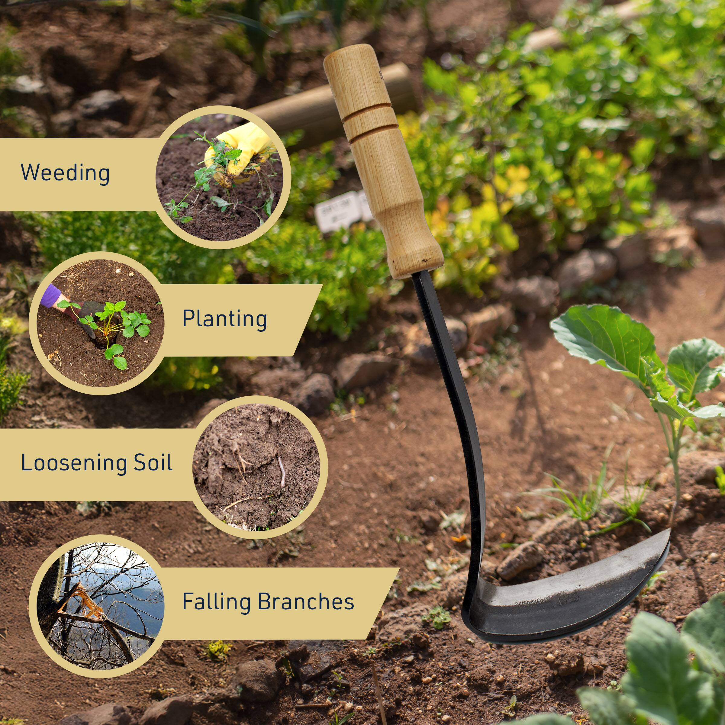 Weeding  
Planting  
Loosening Soil  
Falling Branches