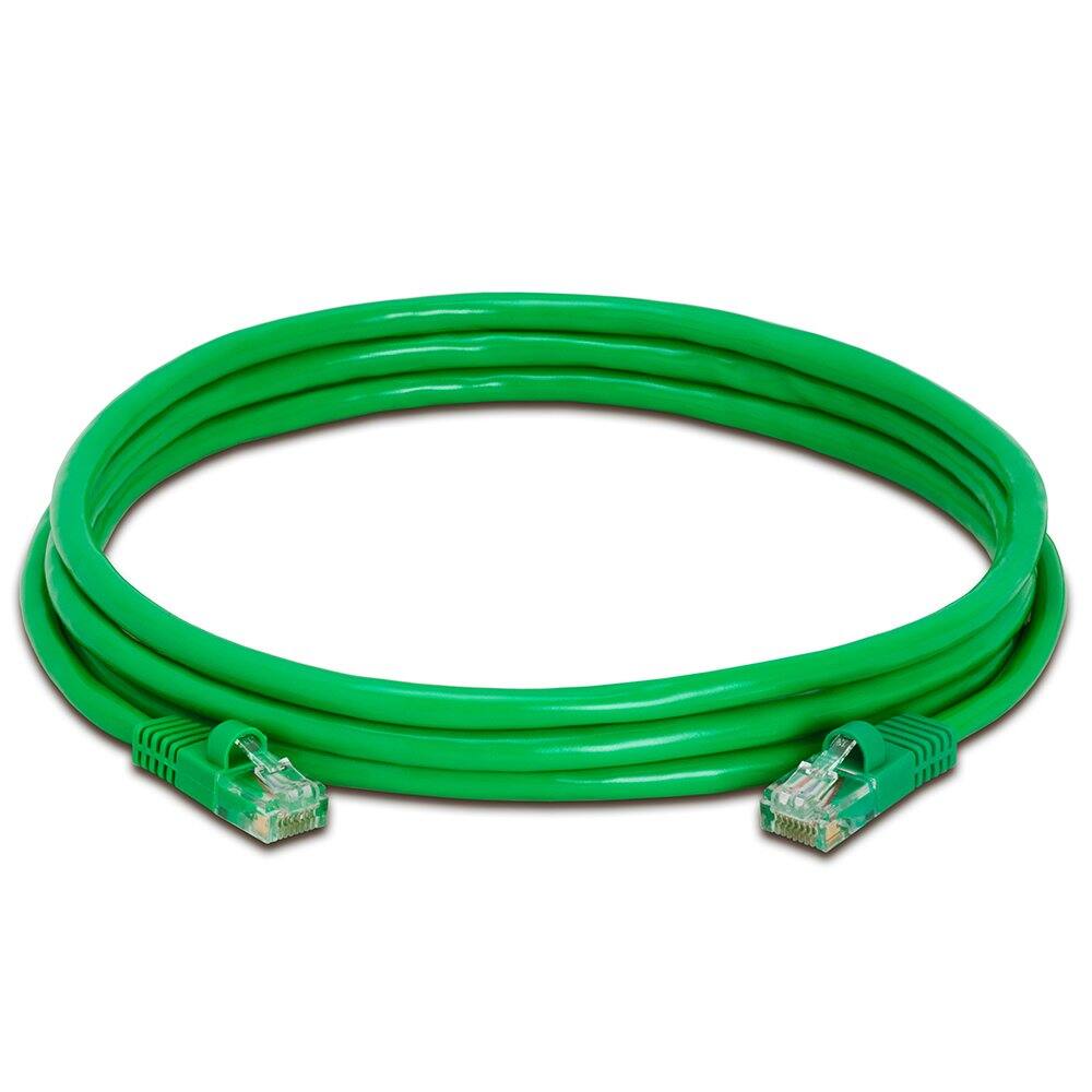 Angle. Cmple.com - Cmple - 10 Pack Cat5e Ethernet Cable 7ft Internet Cables, RJ45 Connectors 1Gbps LAN Patch Cord 350Mhz Wire - Green - Green.
