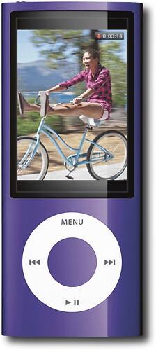 Front Standard. iPod® - Geek Squad Certified Refurbished nano 16GB* MP3 Player (5th Generation) - Purple.