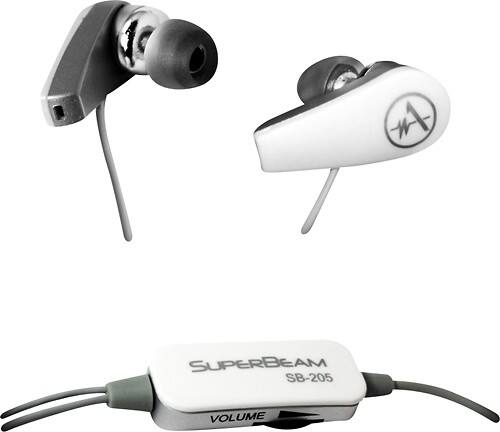 Angle Standard. Andrea - SuperBeam Earbud Headphones - White.