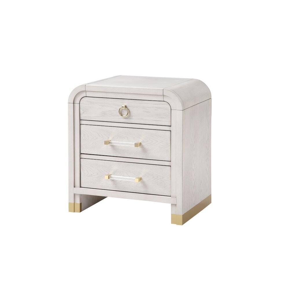 Front. Global Furniture USA - Malmo Oak Nightstand - Oak.