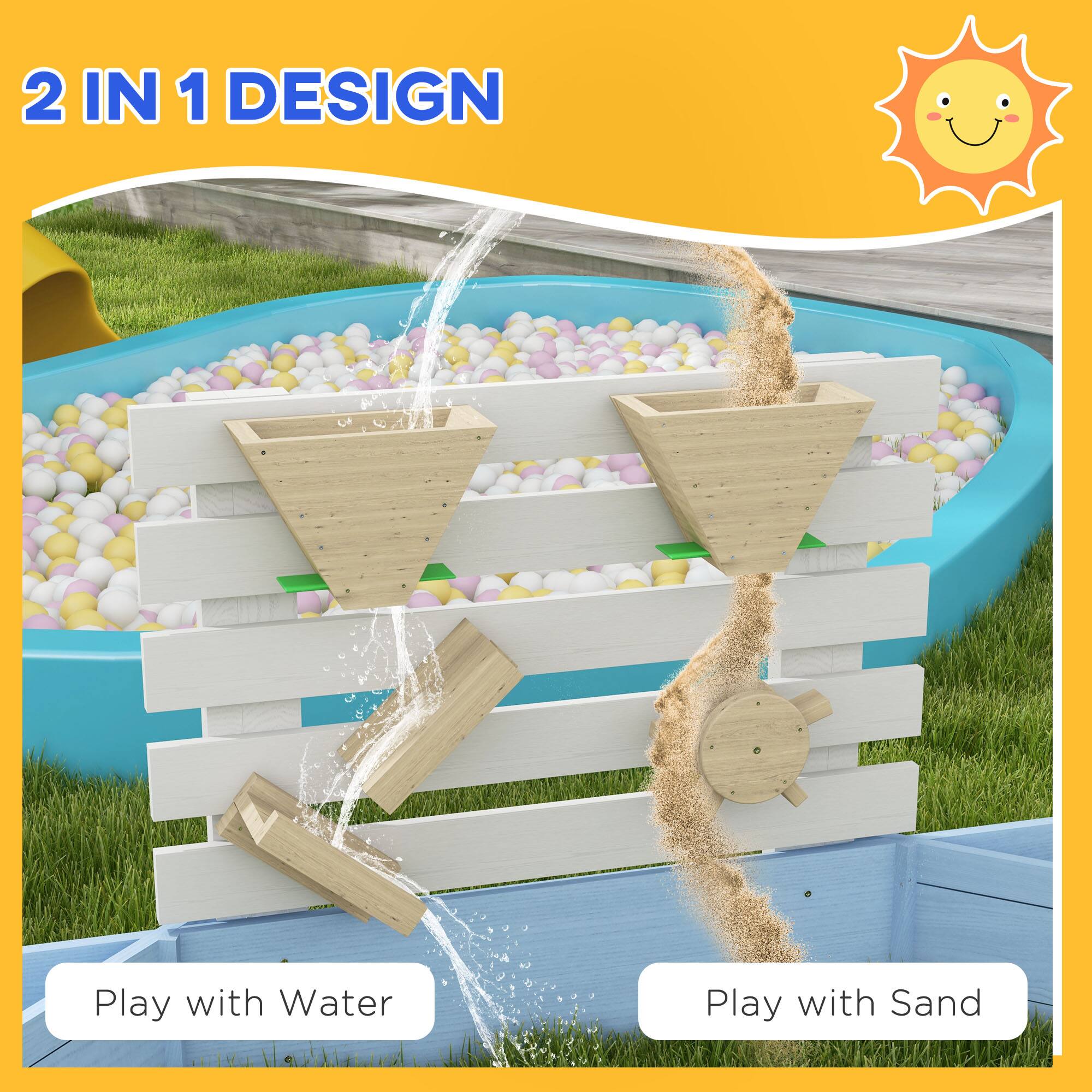 2 IN 1 DESIGN

Play with Water

Play with Sand