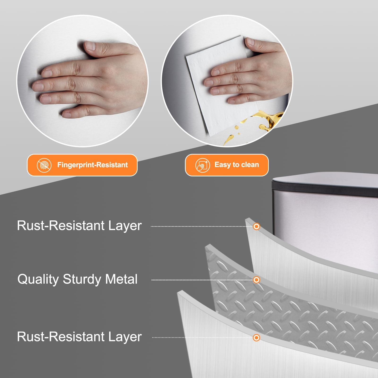 - Fingerprint-Resistant
- Easy to clean
- Rust-Resistant Layer
- Quality Sturdy Metal
- Rust-Resistant Layer